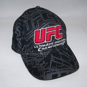 UFC Ultimate Fighting Championship Cap Hat 2009 Tek Flex Black Logo One Size
